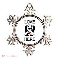 Love Lives Here Happy Valentines Gnome Heart Ornament thumb 0