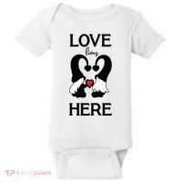 Love Lives Here Happy Valentines Gnome Heart Baby Bodysuit thumb 0