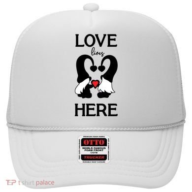 Love Lives Here Happy Valentines Gnome Heart Hat