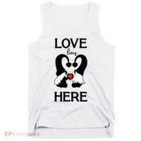 Love Lives Here Happy Valentines Gnome Heart Tank Top thumb 0
