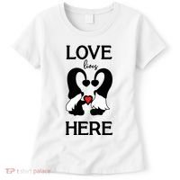 Love Lives Here Happy Valentines Gnome Heart Women's T-Shirt thumb 0