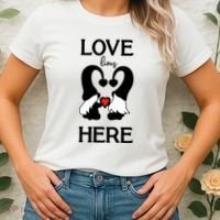 Love Lives Here Happy Valentines Gnome Heart Women's T-Shirt thumb 2