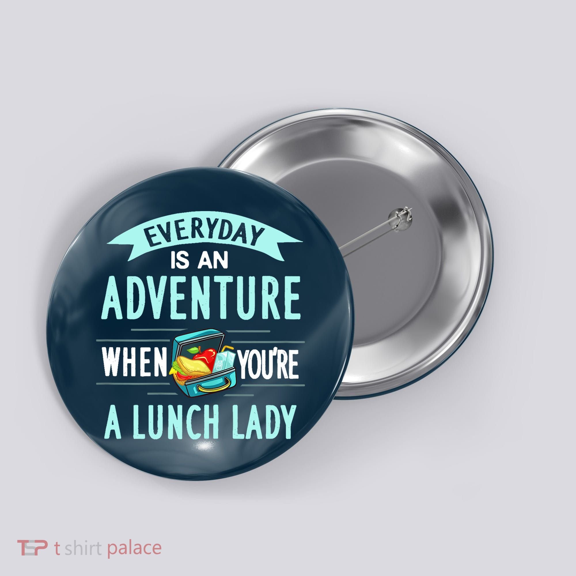 Lunch Lady Holiday Gift School Cafeteria Worker Button