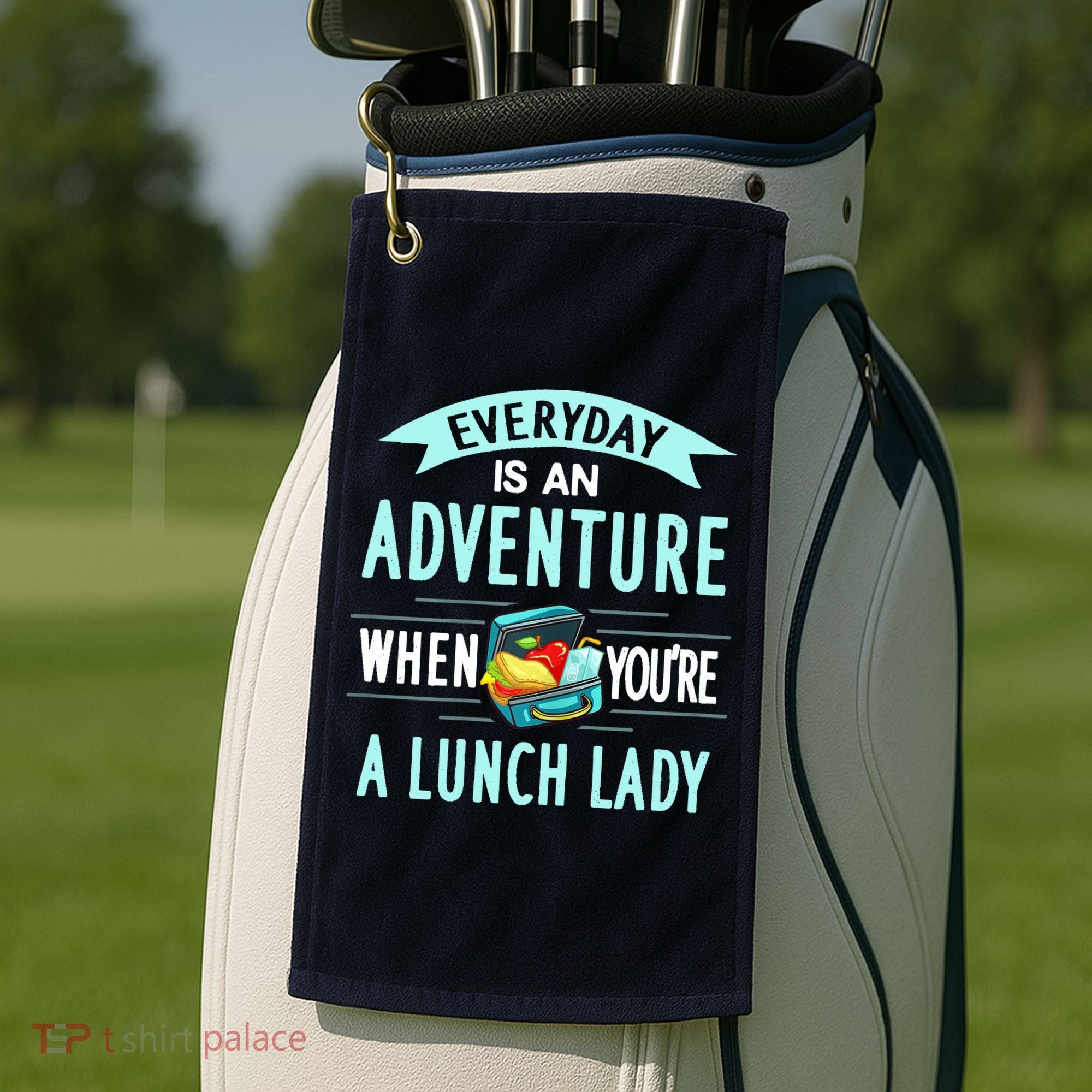 Lunch Lady Holiday Gift School Cafeteria Worker Golf Towel
