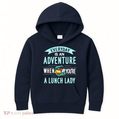 Lunch Lady Holiday Gift School Cafeteria Worker Kids Hoodie