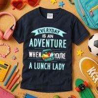 Lunch Lady Holiday Gift School Cafeteria Worker Kids T-Shirt thumb 3