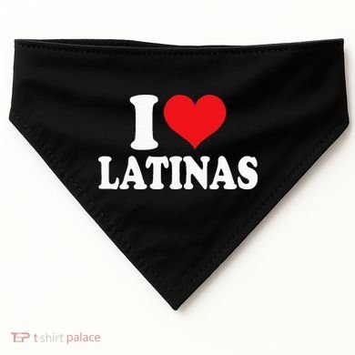 Latinas Love Heart shaped Latin Pride Design USA-Made Doggie Bandana