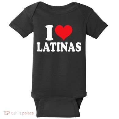 Latinas Love Heart shaped Latin Pride Design Baby Bodysuit