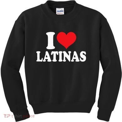 Latinas Love Heart shaped Latin Pride Design Kids Sweatshirt