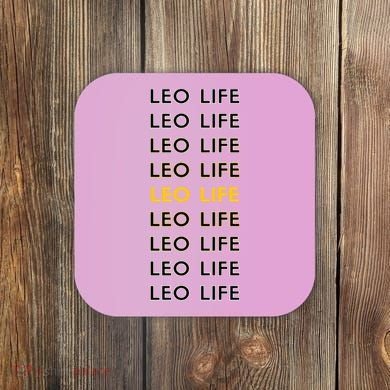 Leo Life Horoscope Sign Gift Coaster
