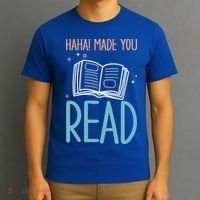 Library Lady Haha Made You Read Librarians School Librarians Meaningful Gift T-Shirt thumb 3
