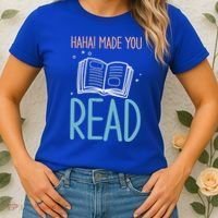 Library Lady Haha Made You Read Librarians School Librarians Meaningful Gift Women's T-Shirt thumb 2