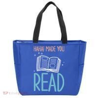 Library Lady Haha Made You Read Librarians School Librarians Meaningful Gift Tote Bag thumb 0