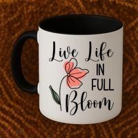 Live Life In Full Bloom Flower Coffee Mug thumb 2