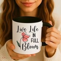 Live Life In Full Bloom Flower Coffee Mug thumb 3