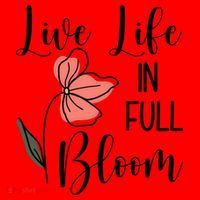 Live Life In Full Bloom Flower Santa Hat thumb 1