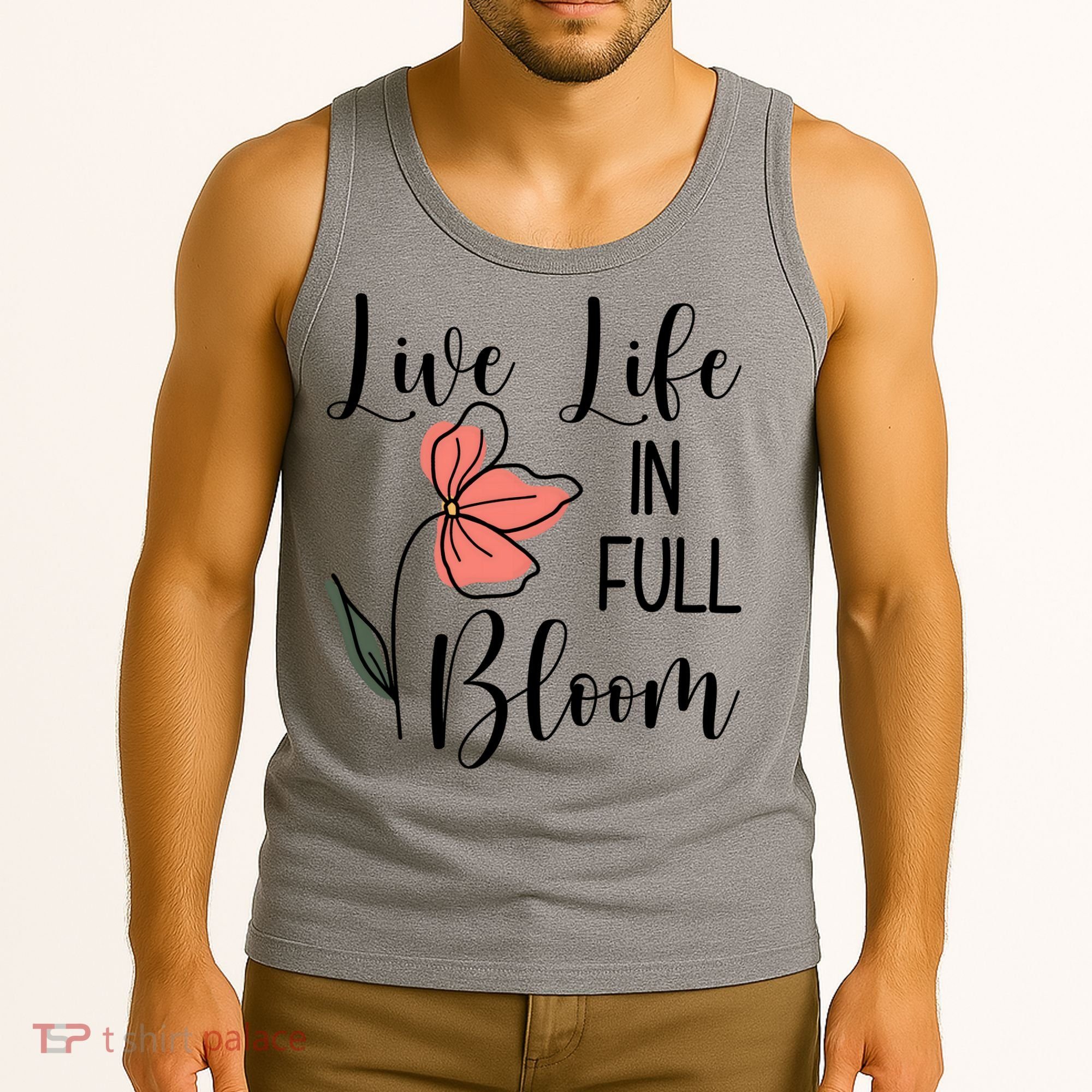 Live Life In Full Bloom Flower Tank Top