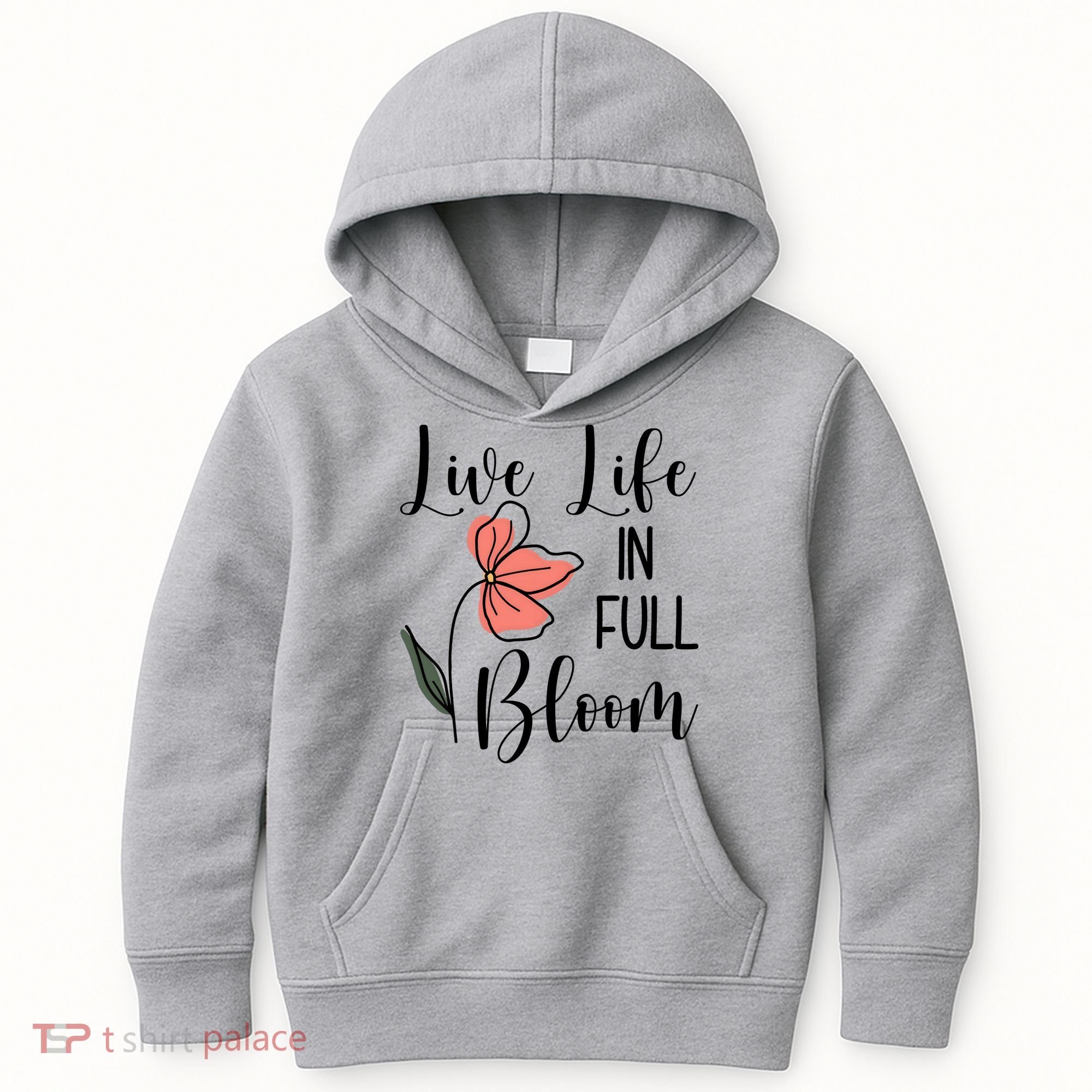 Live Life In Full Bloom Flower Kids Hoodie