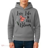 Live Life In Full Bloom Flower Kids Hoodie thumb 4