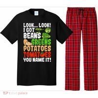 Look Look I Got Beans Greens Potatoes Tomatoes You Name It Pajama Set thumb 0