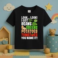 Look Look I Got Beans Greens Potatoes Tomatoes You Name It Toddler T-Shirt thumb 3
