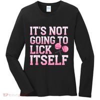Lollipop Lick It Not Going To Lick Itself Candy Sweet Women's Long Sleeve Shirt thumb 0
