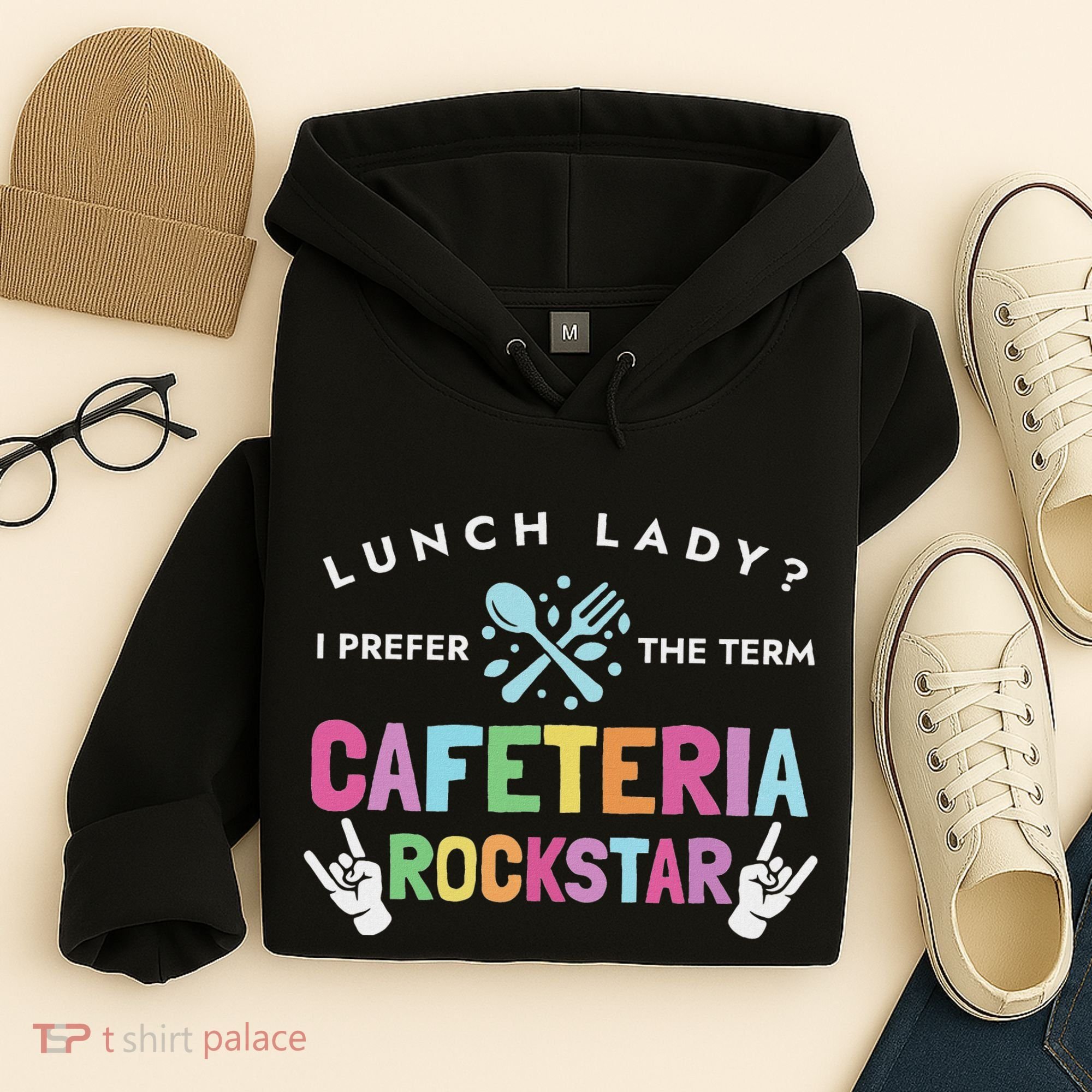 Lunch Lady I Prefer The Term Cafeteria Rockstar Lunch Lady Hoodie