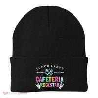 Lunch Lady I Prefer The Term Cafeteria Rockstar Lunch Lady Beanie thumb 0