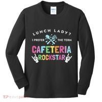 Lunch Lady I Prefer The Term Cafeteria Rockstar Lunch Lady Kids Long Sleeve Shirt thumb 0