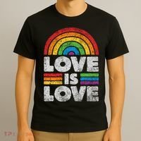 L.G.B.T.Q Love Is Love G.A.Y Pride Lgbt Ally Rainbow Flag Vintage T-Shirt thumb 3