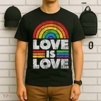 L.G.B.T.Q Love Is Love G.A.Y Pride Lgbt Ally Rainbow Flag Vintage T-Shirt thumb 6