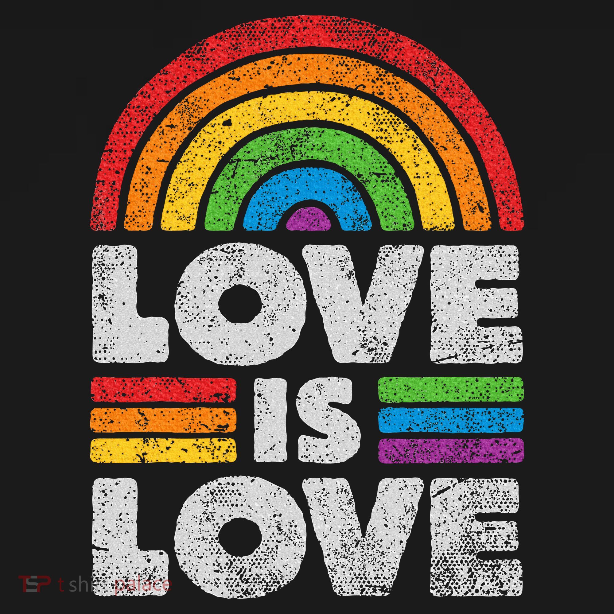 L.G.B.T.Q Love Is Love G.A.Y Pride Lgbt Ally Rainbow Flag Vintage T-Shirt