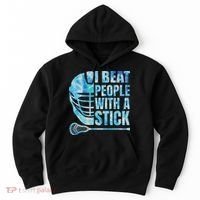 Lacrosse Lax I Beat People With A Stick Hoodie thumb 0