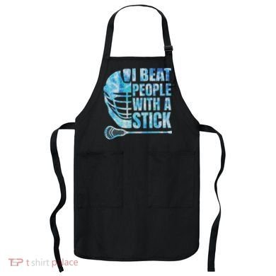 Lacrosse Lax I Beat People With A Stick Apron