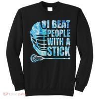 Lacrosse Lax I Beat People With A Stick Sweatshirt thumb 0