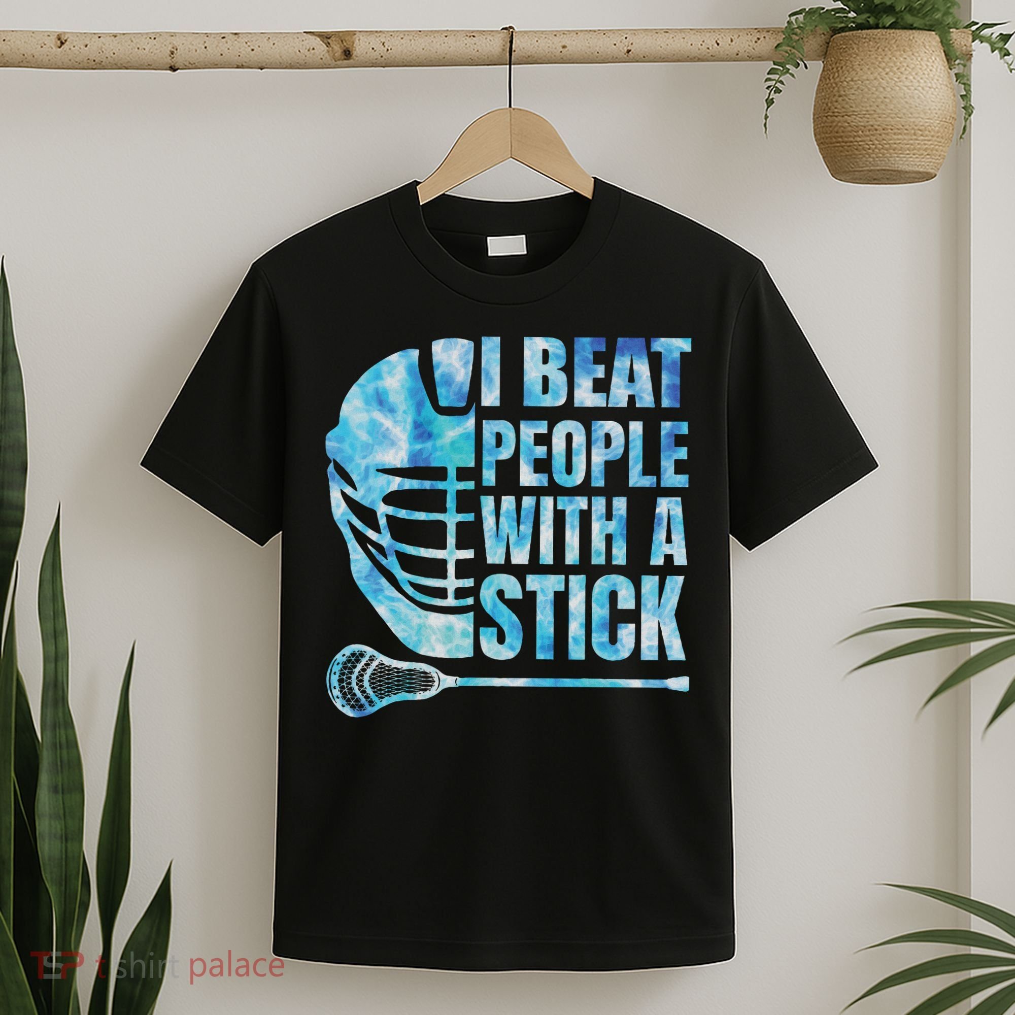 Lacrosse Lax I Beat People With A Stick T-Shirt