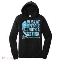 Lacrosse Lax I Beat People With A Stick Women's Hoodie thumb 0