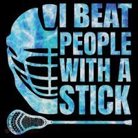 Lacrosse Lax I Beat People With A Stick Ornament thumb 1