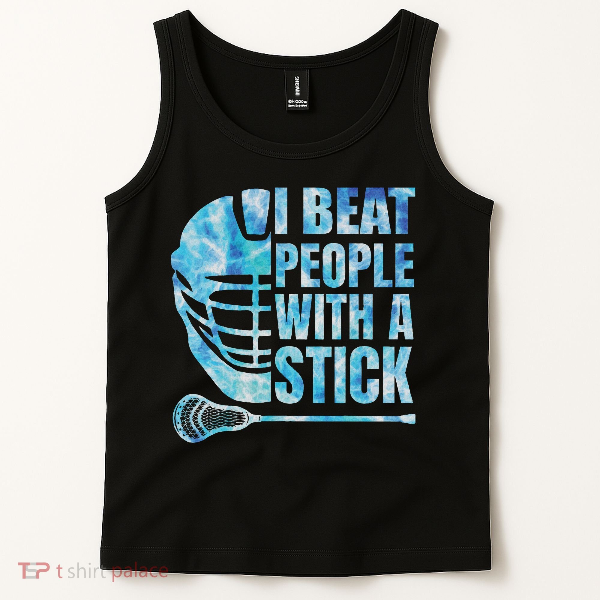 Lacrosse Lax I Beat People With A Stick Tank Top