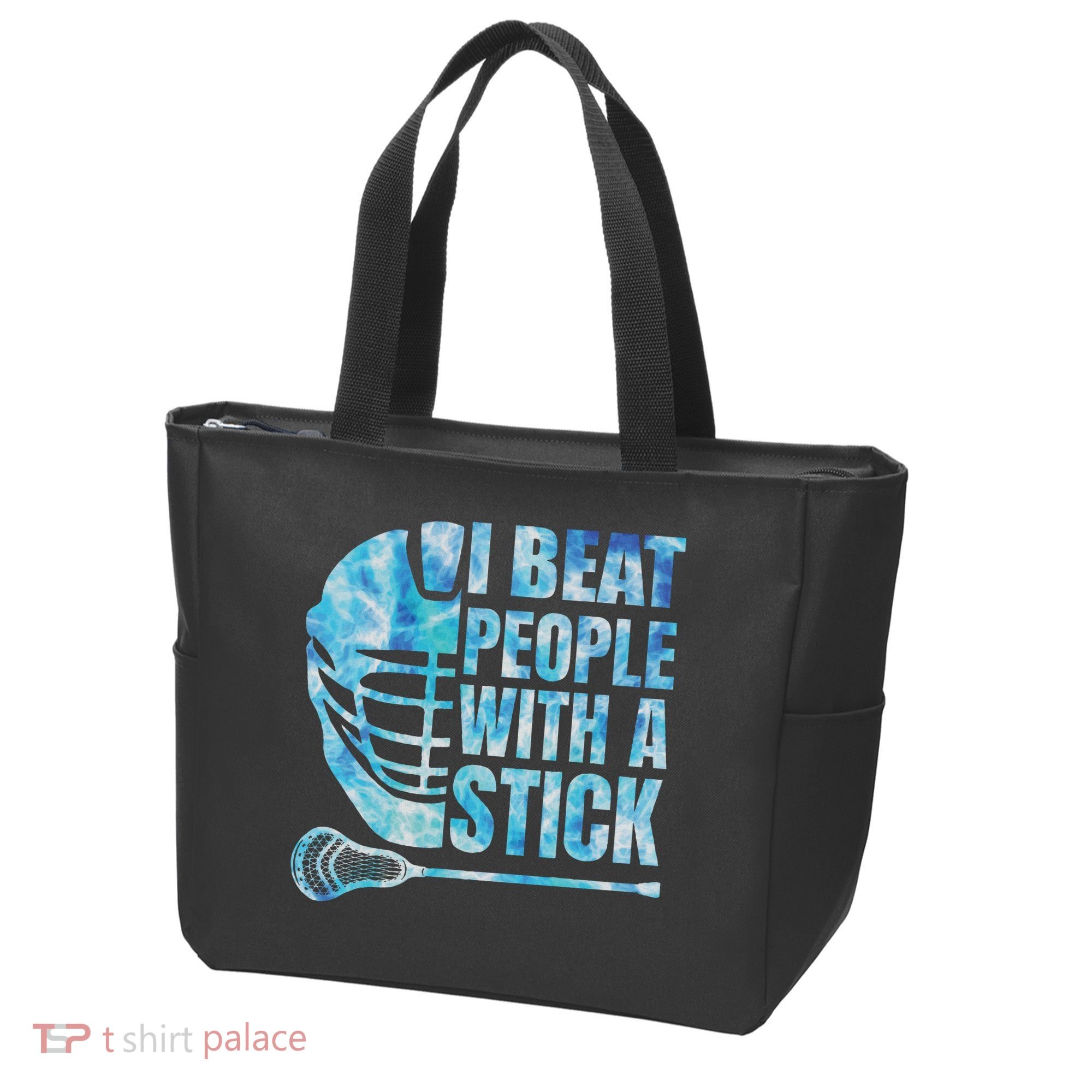 Lacrosse Lax I Beat People With A Stick Tote Bag