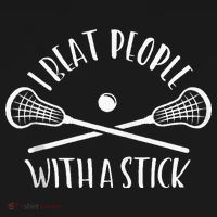 Lacrosse Lax I Beat People With A Stick Backpack thumb 2