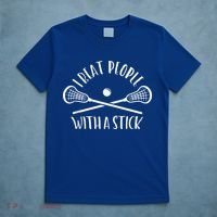Lacrosse Lax I Beat People With A Stick T-Shirt thumb 5