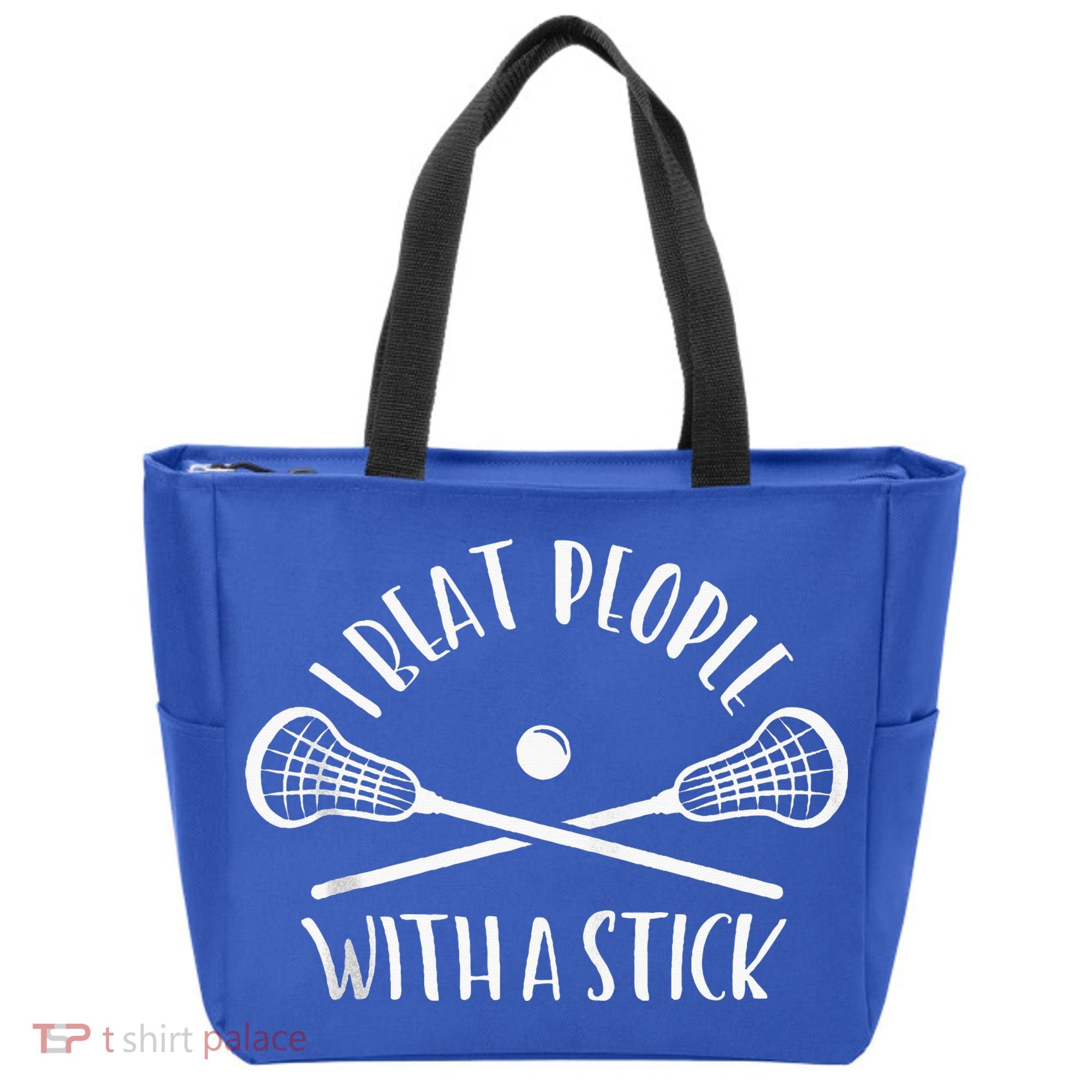 Lacrosse Lax I Beat People With A Stick Tote Bag