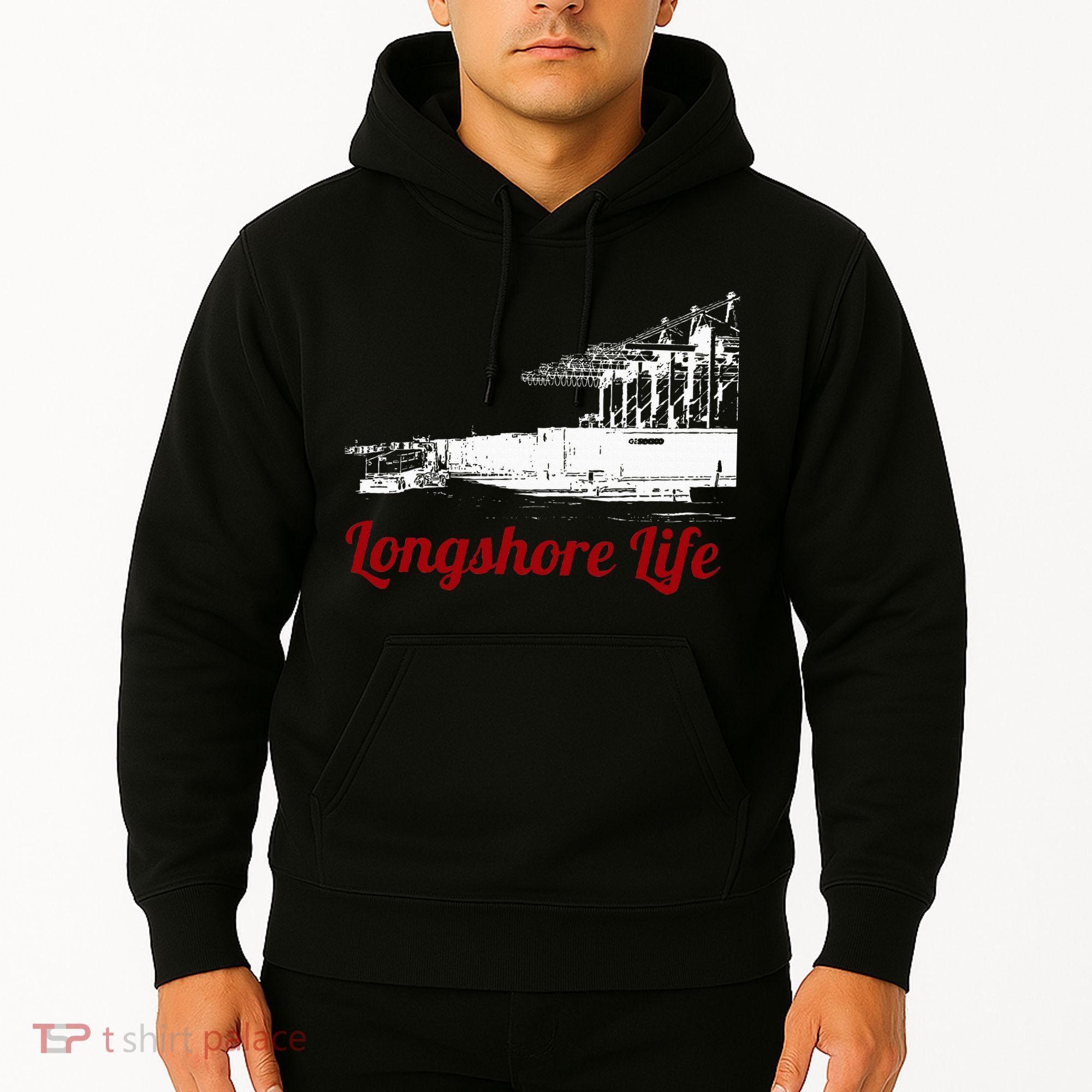 Longshore Life Ilwu Cranes Containers Utr Hoodie