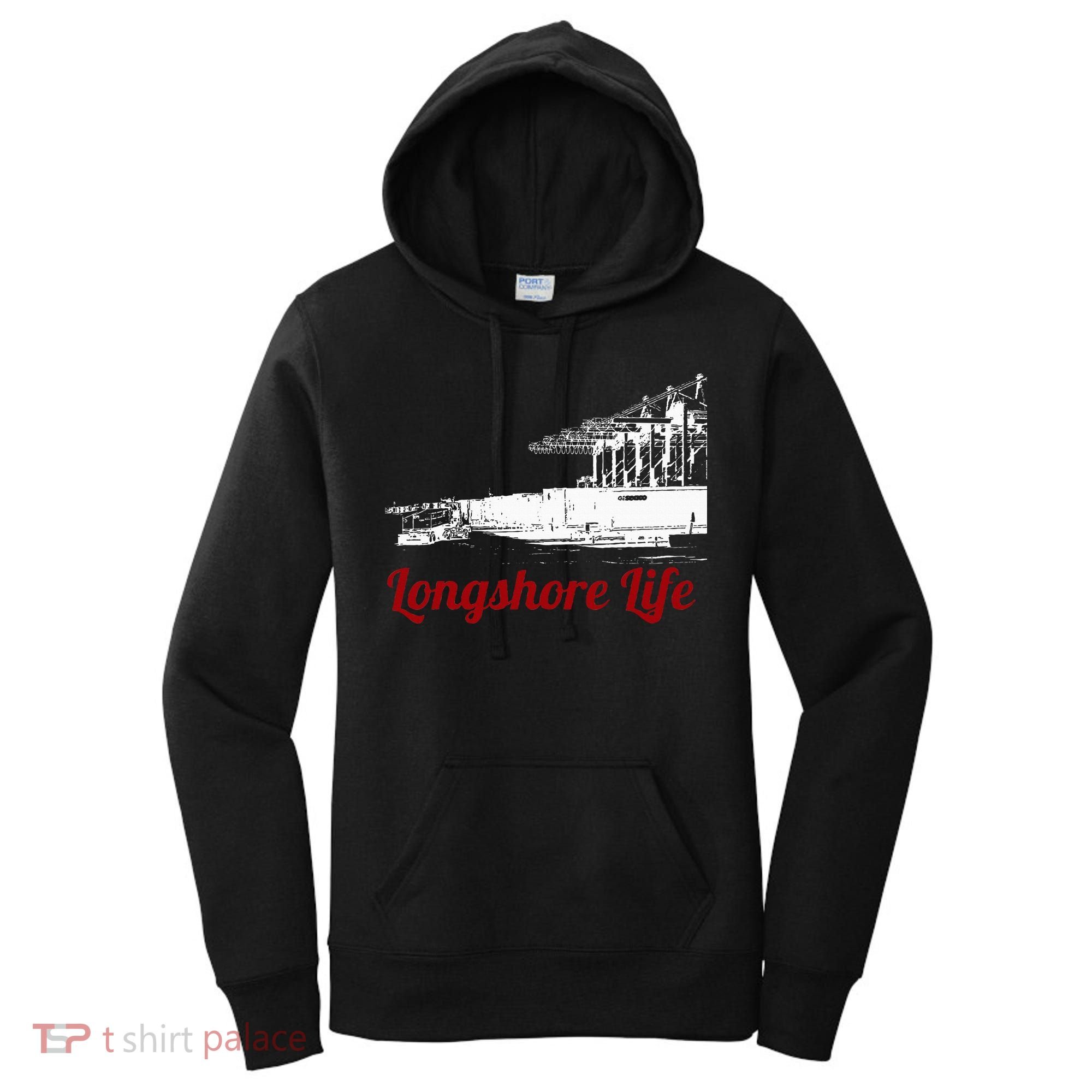 Longshore Life Ilwu Cranes Containers Utr Women's Hoodie