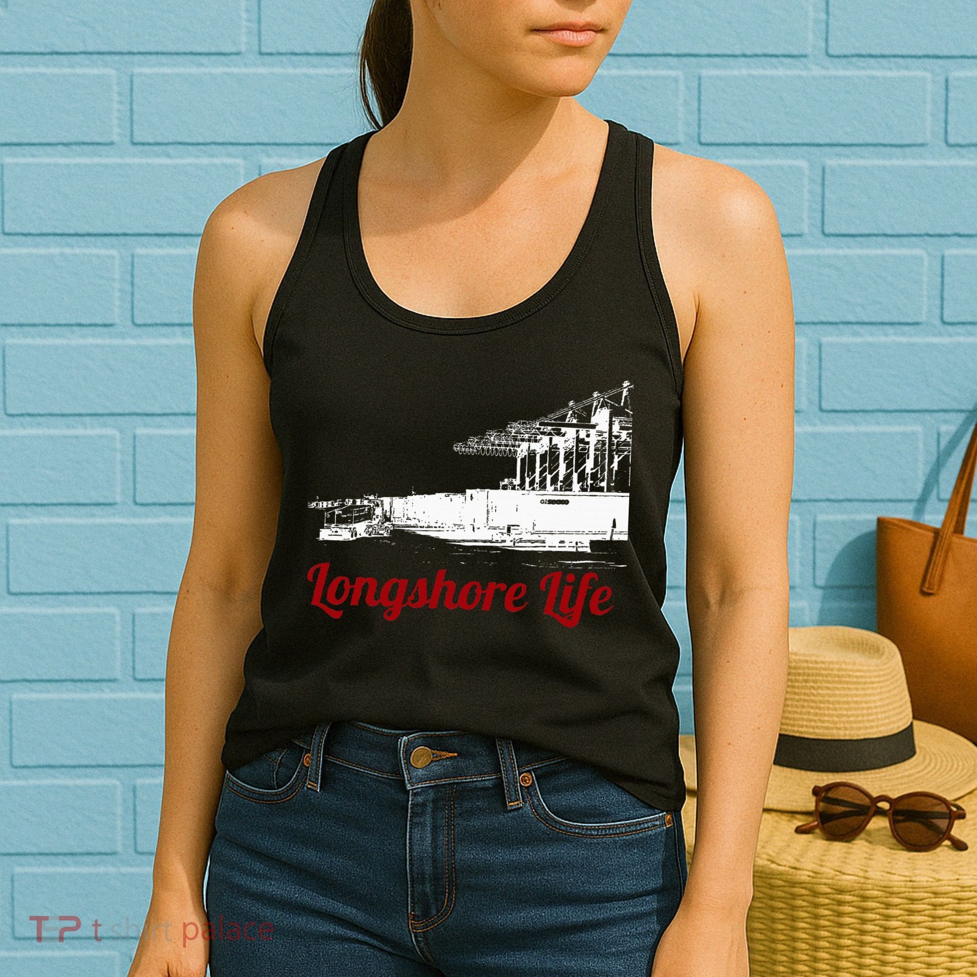 Longshore Life Ilwu Cranes Containers Utr Women's Tank Top