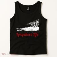 Longshore Life Ilwu Cranes Containers Utr Tank Top thumb 2