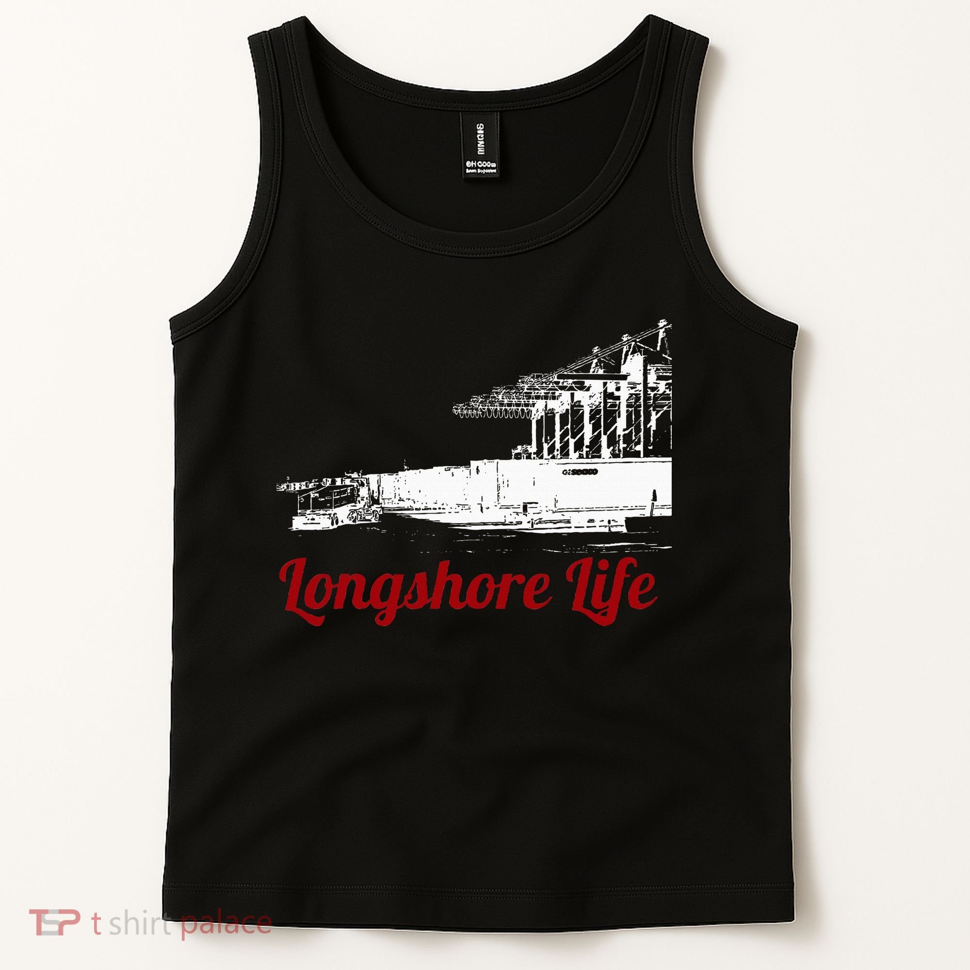 Longshore Life Ilwu Cranes Containers Utr Tank Top