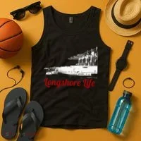 Longshore Life Ilwu Cranes Containers Utr Tank Top thumb 4