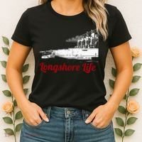 Longshore Life Ilwu Cranes Containers Utr Women's T-Shirt thumb 2